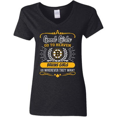 Good Girls Go To Heaven Boston Bruins Girls T Shirts