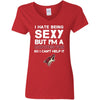 I Hate Being Sexy But I'm Fan So I Can't Help It Arizona Coyotes Cardinal T Shirts