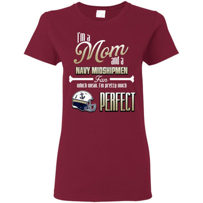 Cool Pretty Perfect Mom Fan Navy Midshipmen T Shirt