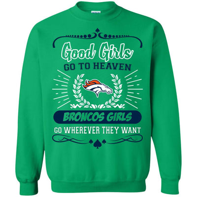 Good Girls Go To Heaven Denver Broncos Girls T Shirts