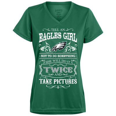 She Will Do It Twice And Take Pictures Philadelphia Eagles T Shirt