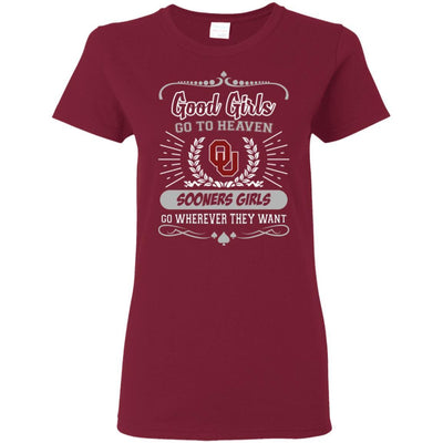 Good Girls Go To Heaven Oklahoma Sooners Girls T Shirts