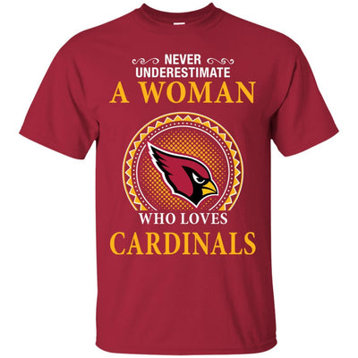 Never Underestimate A Woman Who Loves Arizona Cardinals Sweaters