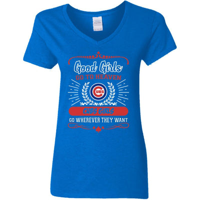 Good Girls Go To Heaven Chicago Cubs Girls T Shirts