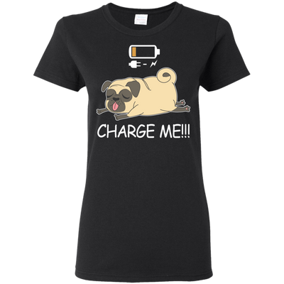 Interesting Black Presents For Collection Pug T Shirts Charge Me