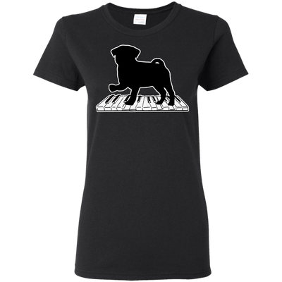 Pug Playing Piano Music T Shirts