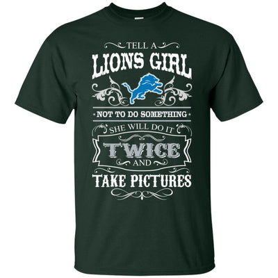 She Will Do It Twice And Take Pictures Detroit Lions T Shirt