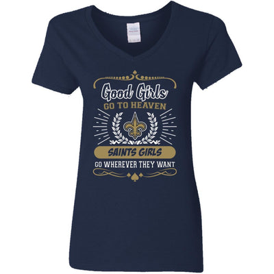 Good Girls Go To Heaven New Orleans Saints Girls T Shirts