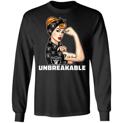 Beautiful Girl Unbreakable Go Oakland Raiders T Shirt