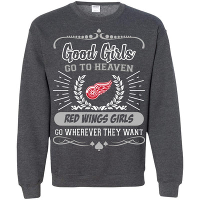 Good Girls Go To Heaven Detroit Red Wings Girls T Shirts