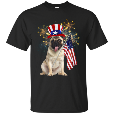 Independence Day Pug T Shirts