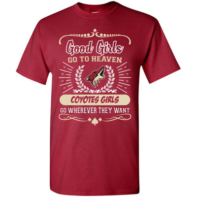 Good Girls Go To Heaven Arizona Coyotes Girls T Shirts