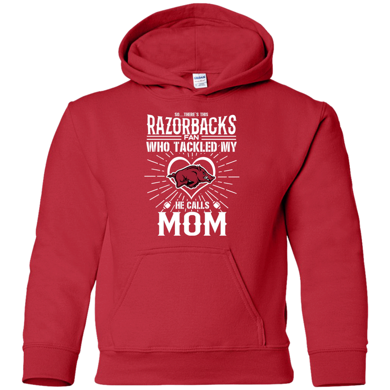 He Calls Mom Who Tackled My Arkansas Razorbacks T Shirts