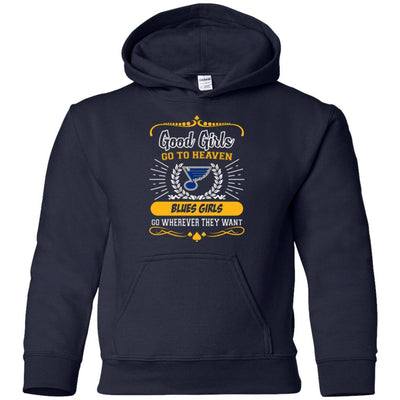 Good Girls Go To Heaven St. Louis Blues Girls T Shirts