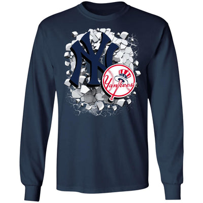 Colorful Earthquake Art New York Yankees T Shirt