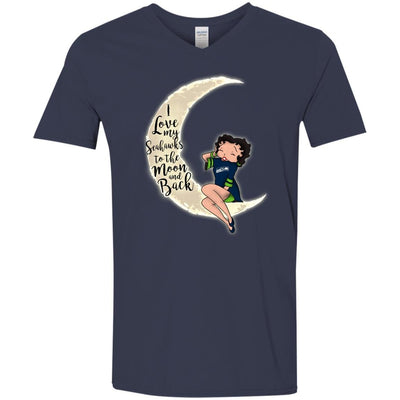 BB I Love My Seattle Seahawks To The Moon And Back T Shirt - Best Funny Store