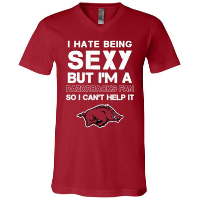 I Hate Being Sexy But I'm Fan So I Can't Help It Arkansas Razorbacks T Shirt