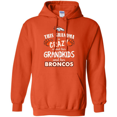 Funny This Grandma Is Crazy About Her Grandkids And Her Broncos T Shirts