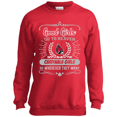 Good Girls Go To Heaven Ball State Cardinals Girls T Shirts