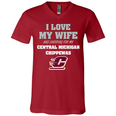 I Love My Wife And Cheering For My Central Michigan Chippewas T Shirts