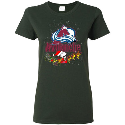 Snoopy Christmas Colorado Avalanche T Shirts