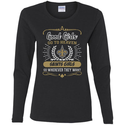 Good Girls Go To Heaven New Orleans Saints Girls T Shirts