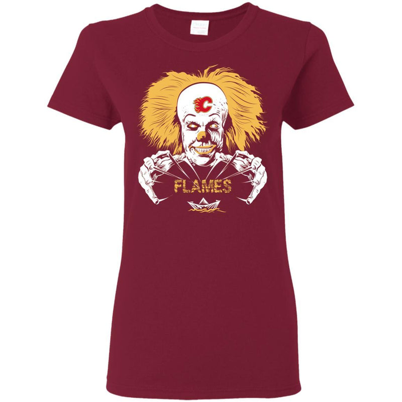IT Horror Movies Calgary Flames T Shirts