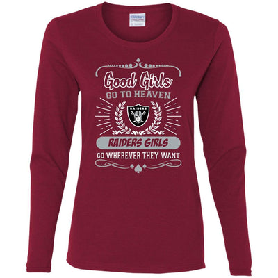 Good Girls Go To Heaven Oakland Raiders Girls T Shirts