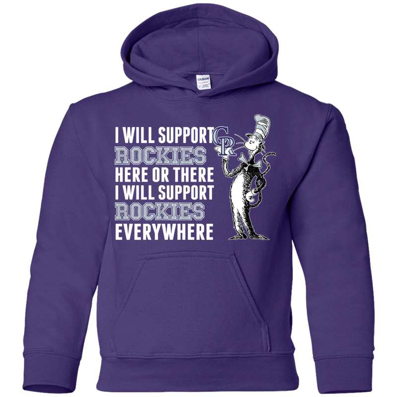 I Will Support Everywhere Colorado Rockies T Shirts