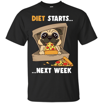 Diet Starts Next Week Pug T Shirts