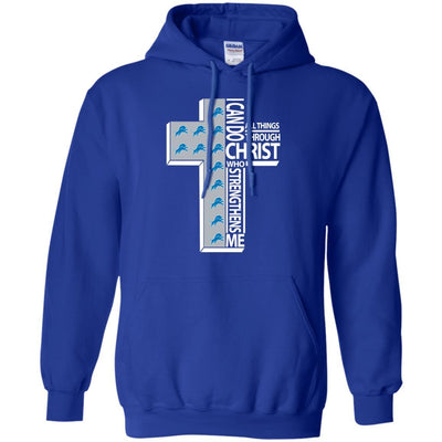 Gorgeous I Can Do All Things Through Christ Detroit Lions T Shirts