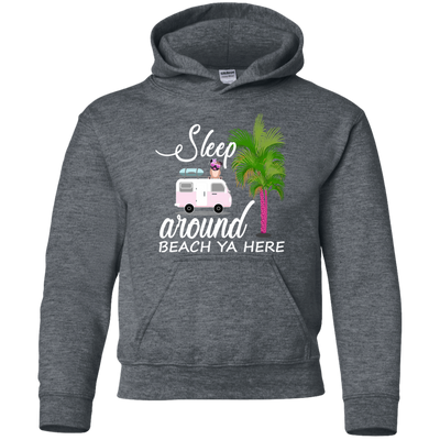 Sleep Around Beach Ya Here Pug T Shirts