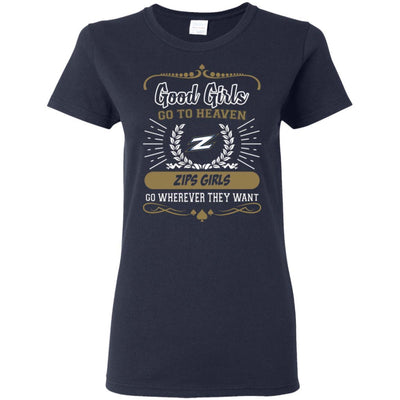 Good Girls Go To Heaven Akron Zips Girls T Shirts