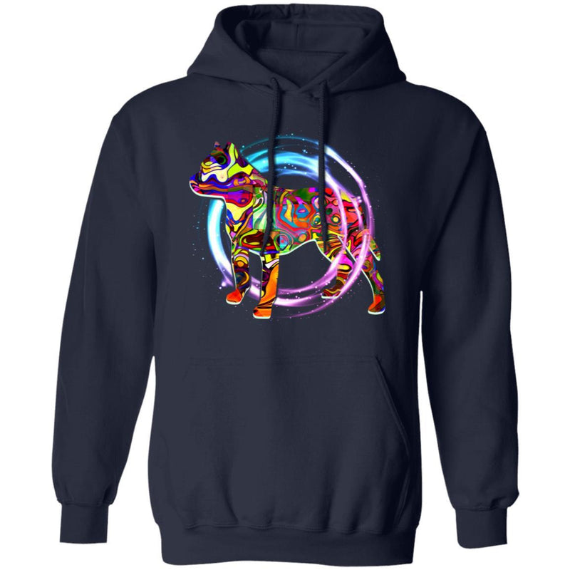 Psychedelic Pitbull TShirt Pittie Dog Gift For Lover