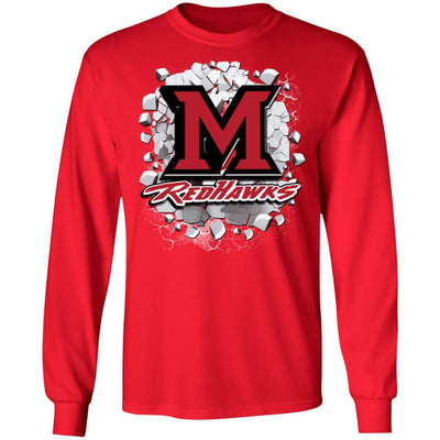 Colorful Earthquake Art Miami RedHawks T Shirt