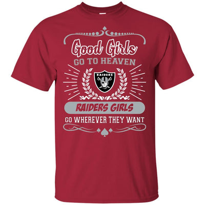 Good Girls Go To Heaven Oakland Raiders Girls T Shirts