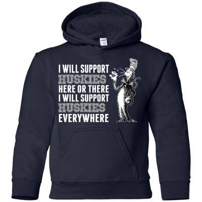 I Will Support Everywhere Connecticut Huskies T Shirts