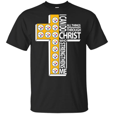 Gorgeous I Can Do All Things Through Christ Pittsburgh Steelers T Shirts