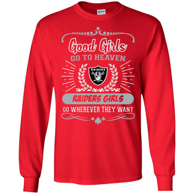 Good Girls Go To Heaven Oakland Raiders Girls T Shirts