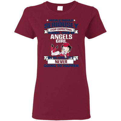 People Should Seriously Stop Expecting Normal From A Los Angeles Angels Girl T Shirt