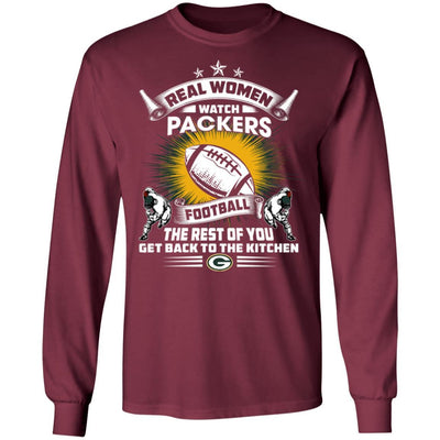 Funny Gift Real Women Watch Green Bay Packers T Shirt