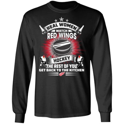 Funny Gift Real Women Watch Detroit Red Wings T Shirt