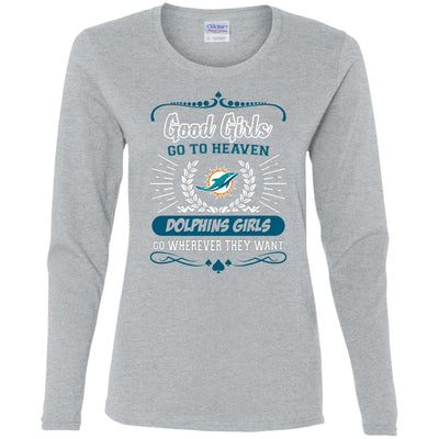 Good Girls Go To Heaven Miami Dolphins Girls T Shirts