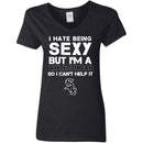 I Hate Being Sexy But I'm Fan So I Can't Help It Chicago White Sox Black T Shirts