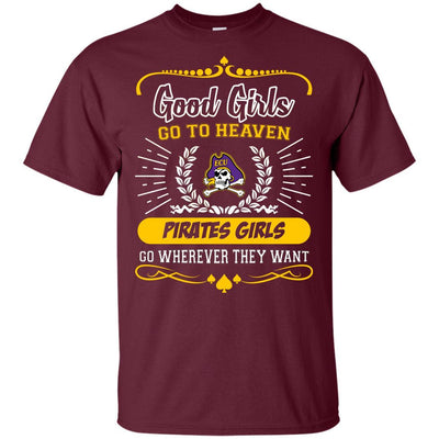 Good Girls Go To Heaven East Carolina Pirates Girls T Shirts