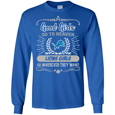 Good Girls Go To Heaven Detroit Lions Girls T Shirts