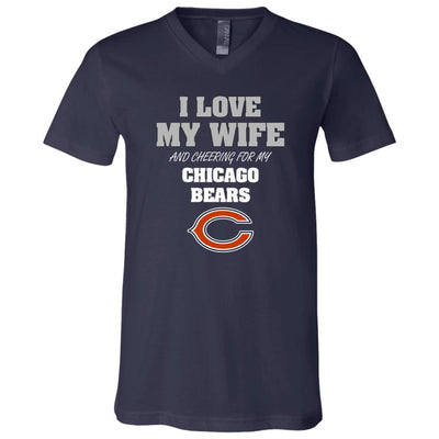 I Love My Wife And Cheering For My Chicago Bears T Shirts