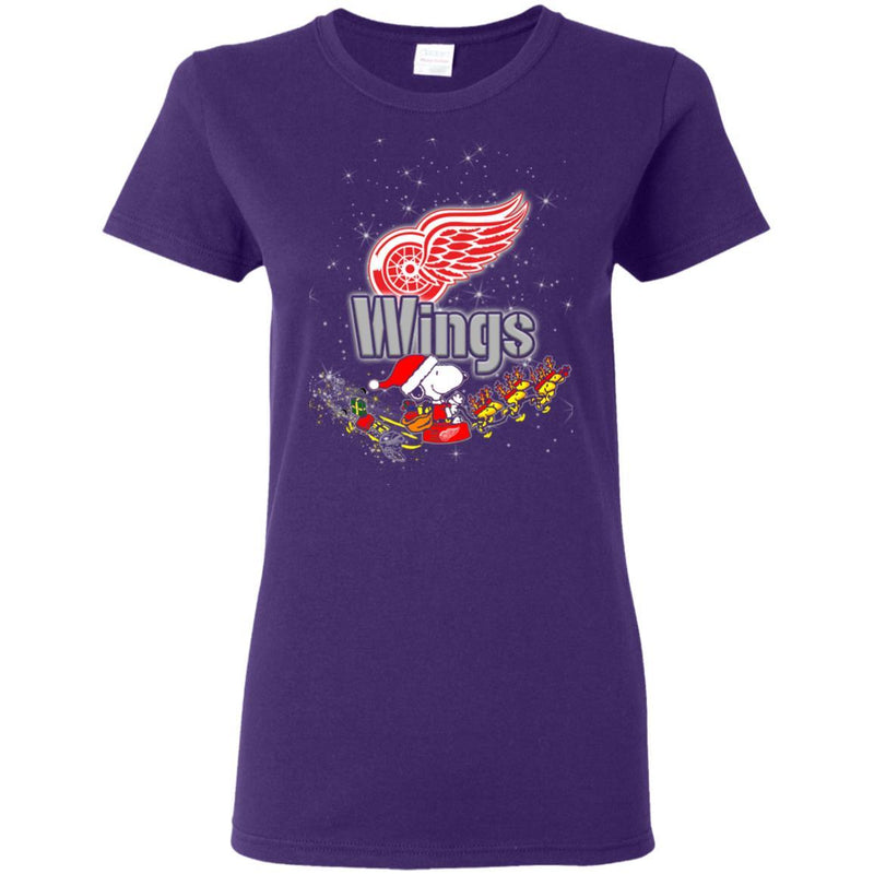 Snoopy Christmas Detroit Red Wings T Shirts