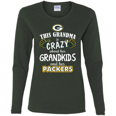 Funny This Grandma Is Crazy About Her Grandkids And Her Packers T Shirts