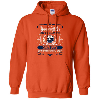 Good Girls Go To Heaven Edmonton Oilers Girls T Shirts